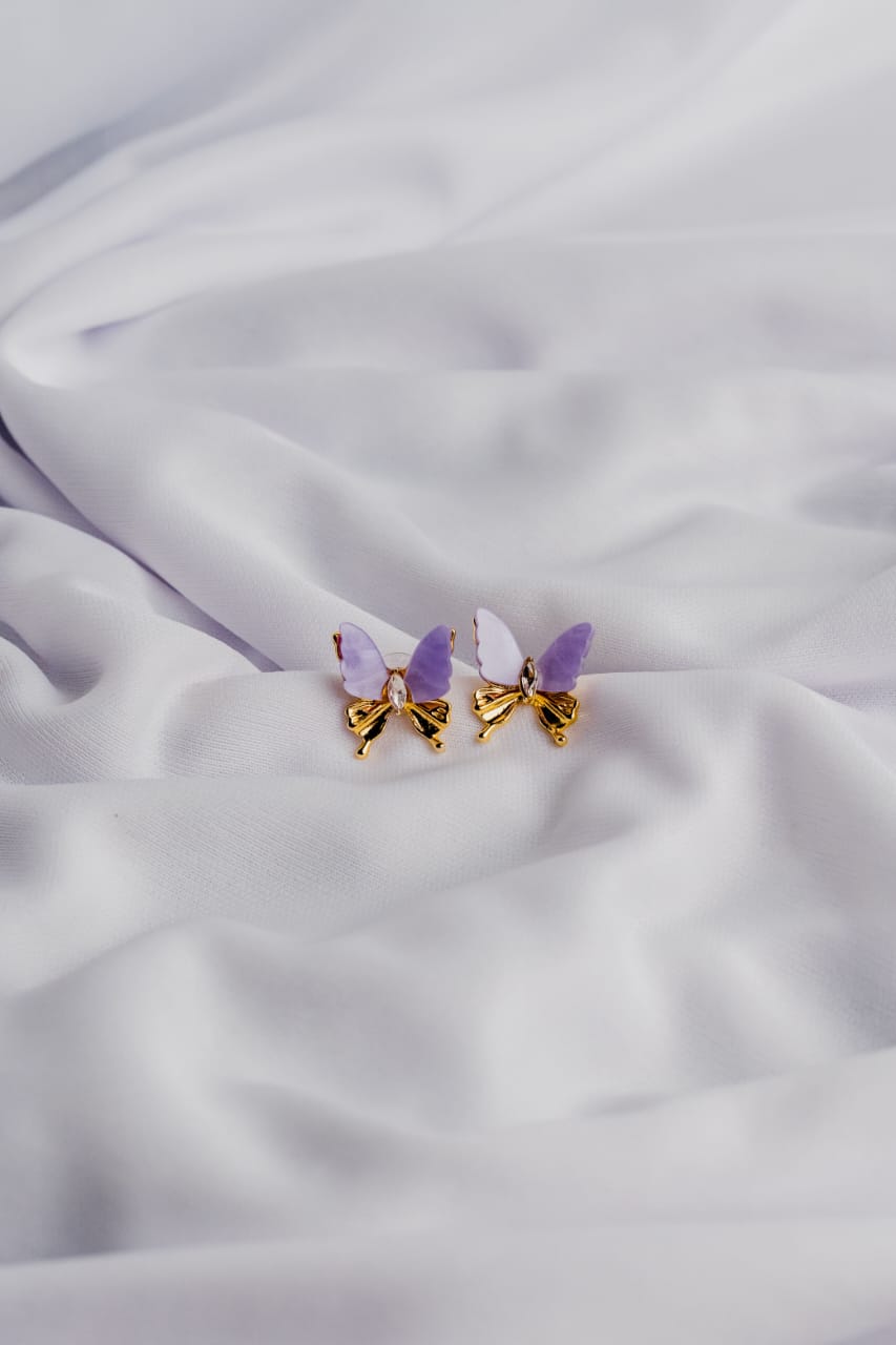 Lavender Dream Butterfly Earrings