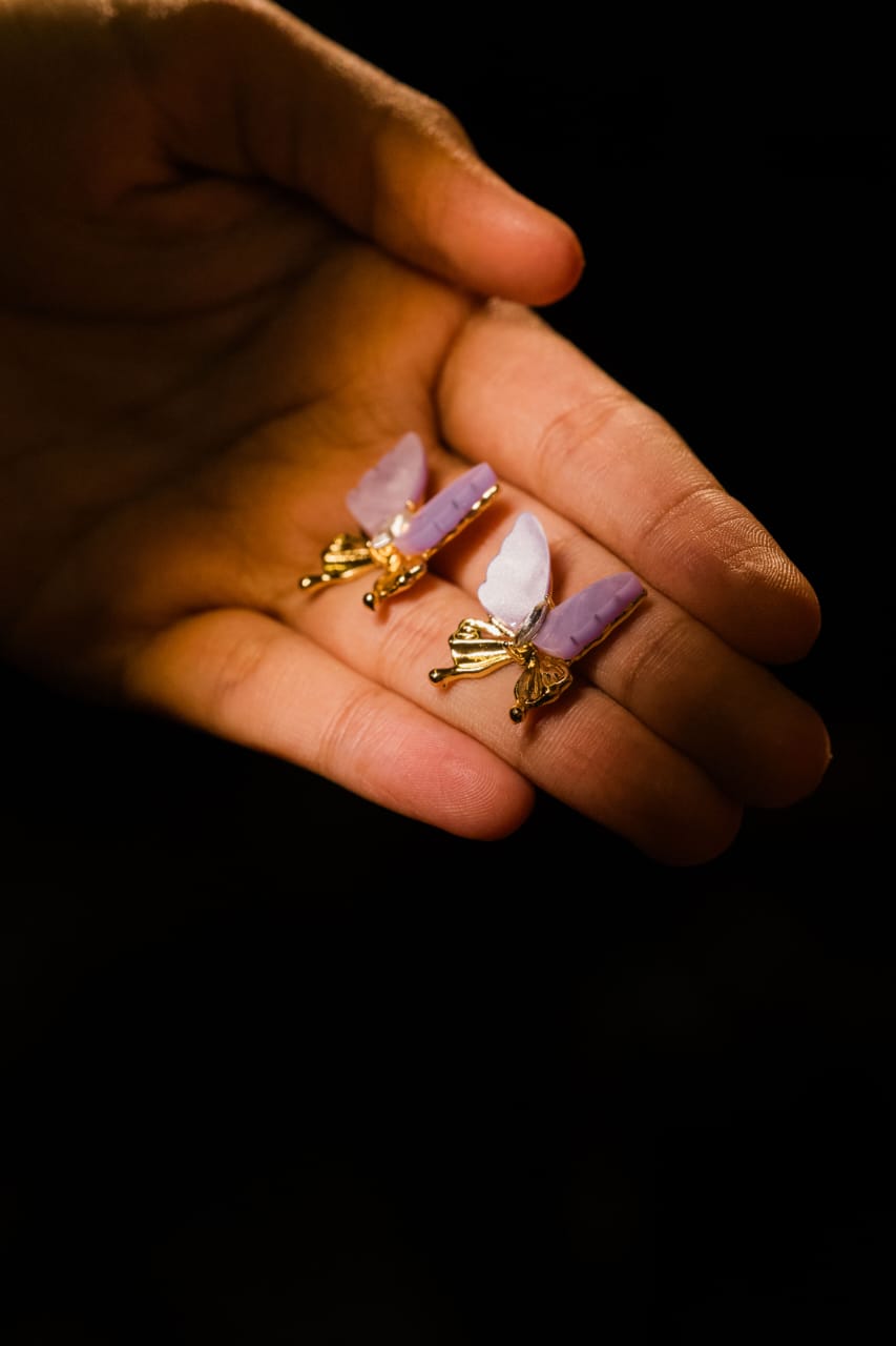 Lavender Dream Butterfly Earrings