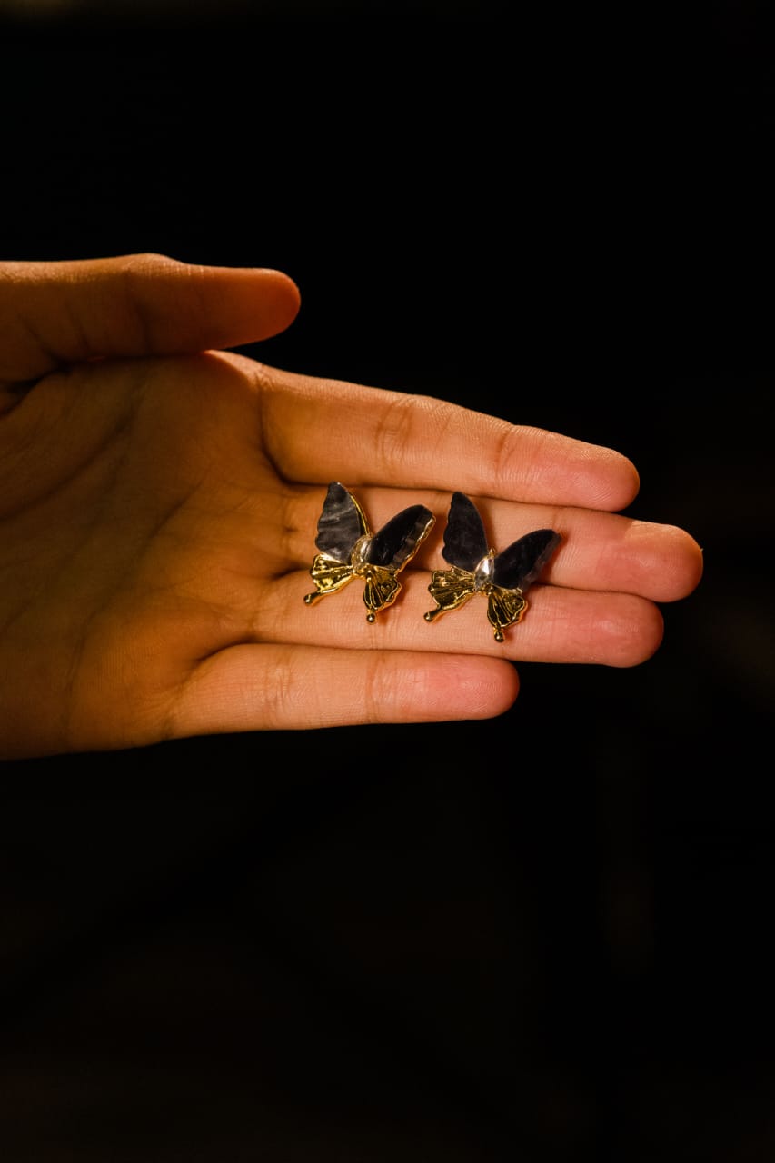 Midnight Glow Butterfly Earrings