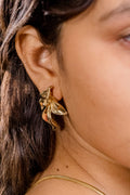 Golden Bloom Leaf Earrings
