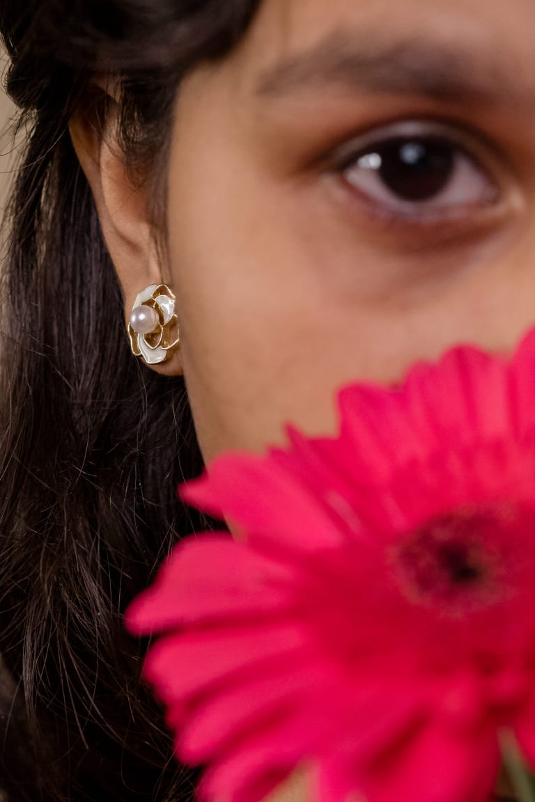 Golden Bloom Knot Earrings