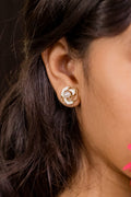 Golden Bloom Knot Earrings
