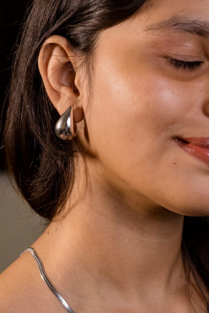Silver Dew Drop Earrings