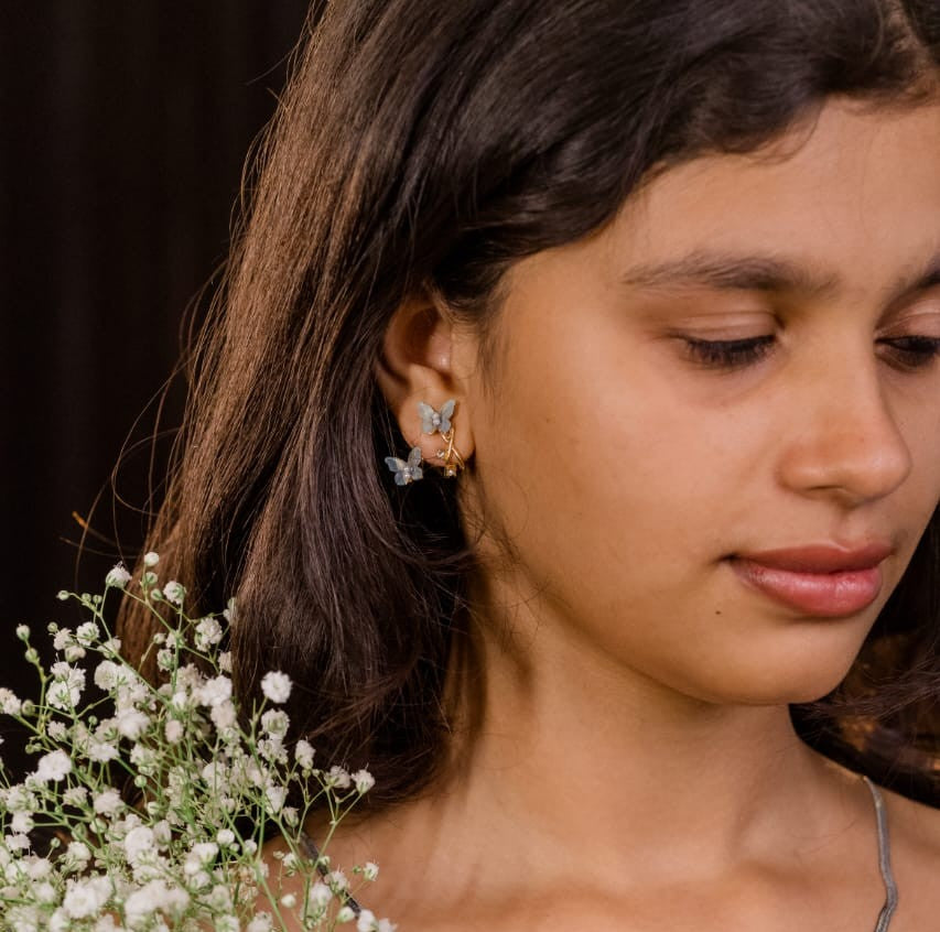 Sky Flutter Butterfly Earrings