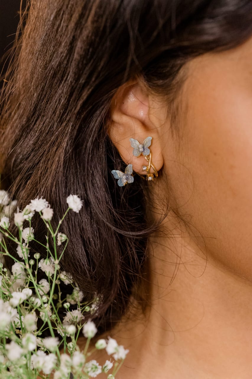 Sky Flutter Butterfly Earrings