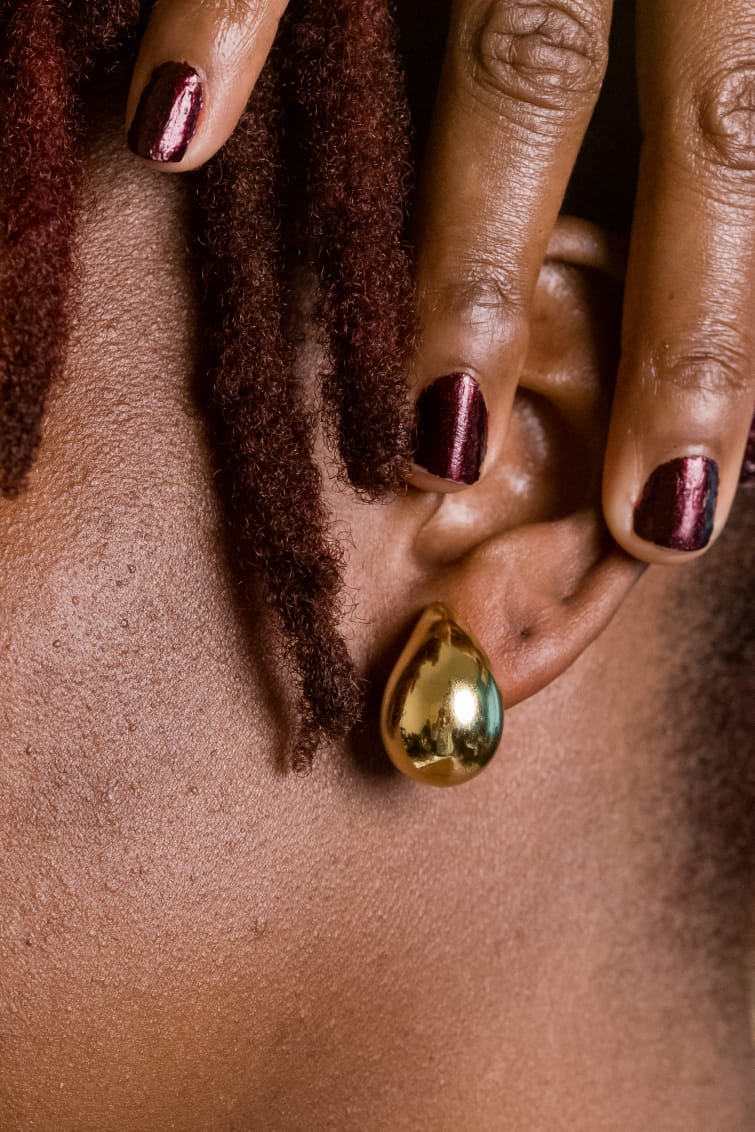 Golden Dew Drop Earrings