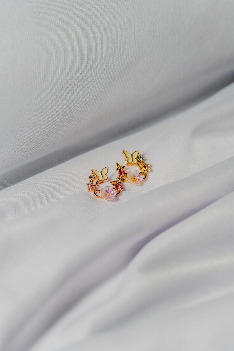 Blush Floral Spark Earrings