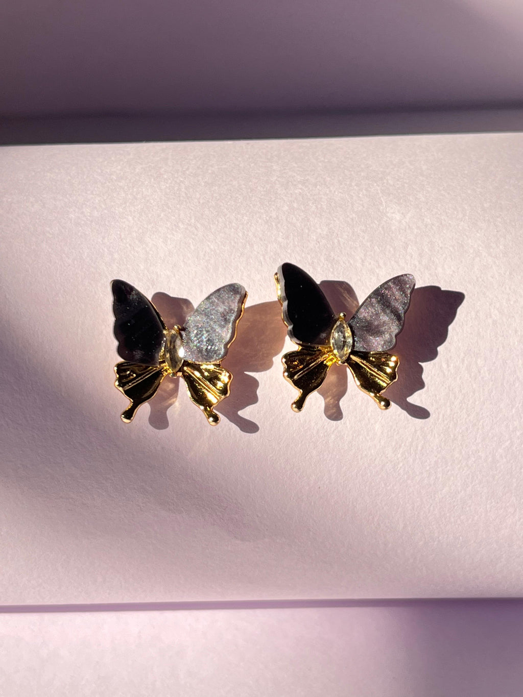 Midnight Glow Butterfly Earrings