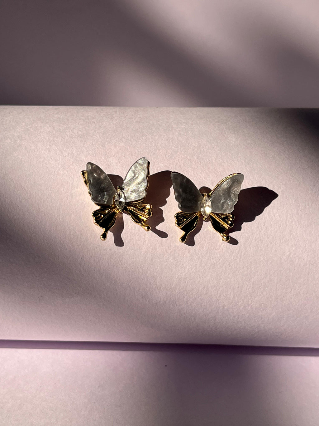 Pearl Mist Butterfly Earrings