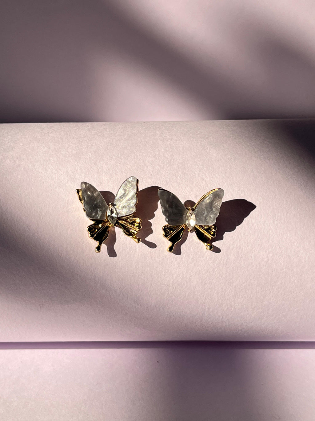 Pearl Mist Butterfly Earrings
