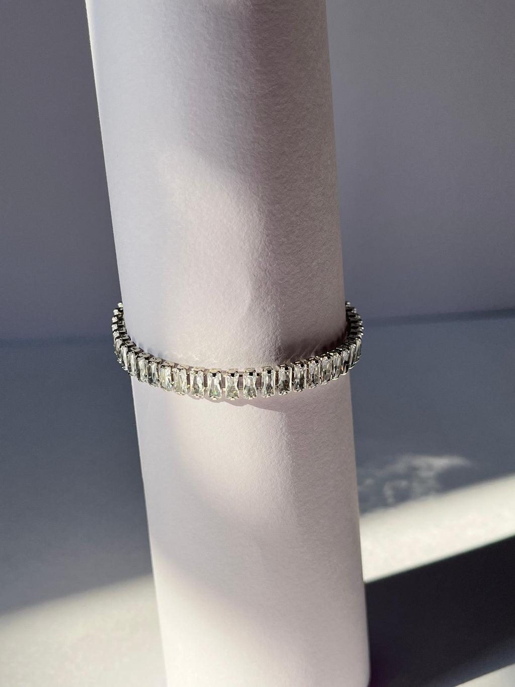 Silver crystal bracelet