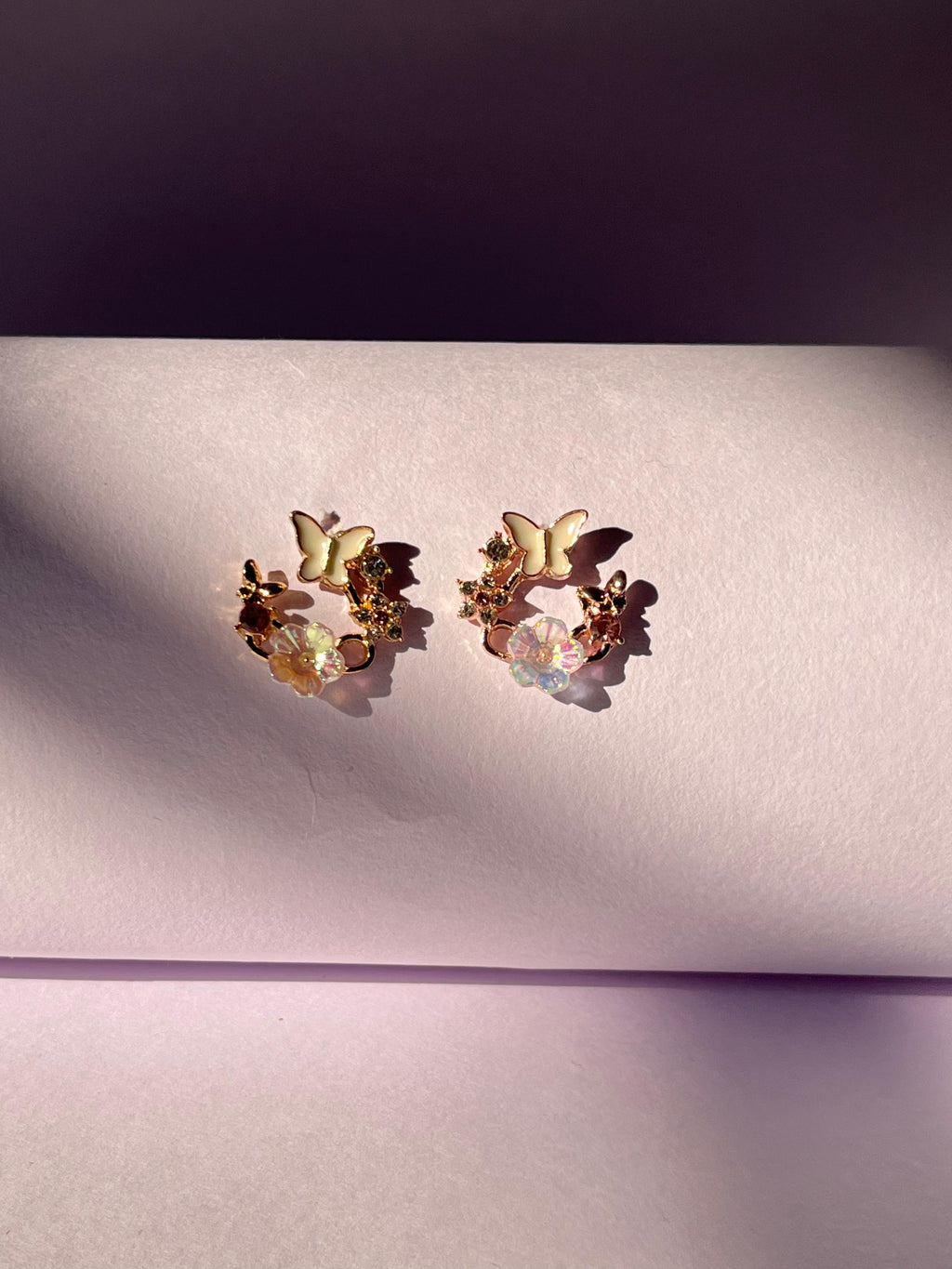 Blush Floral Spark Earrings