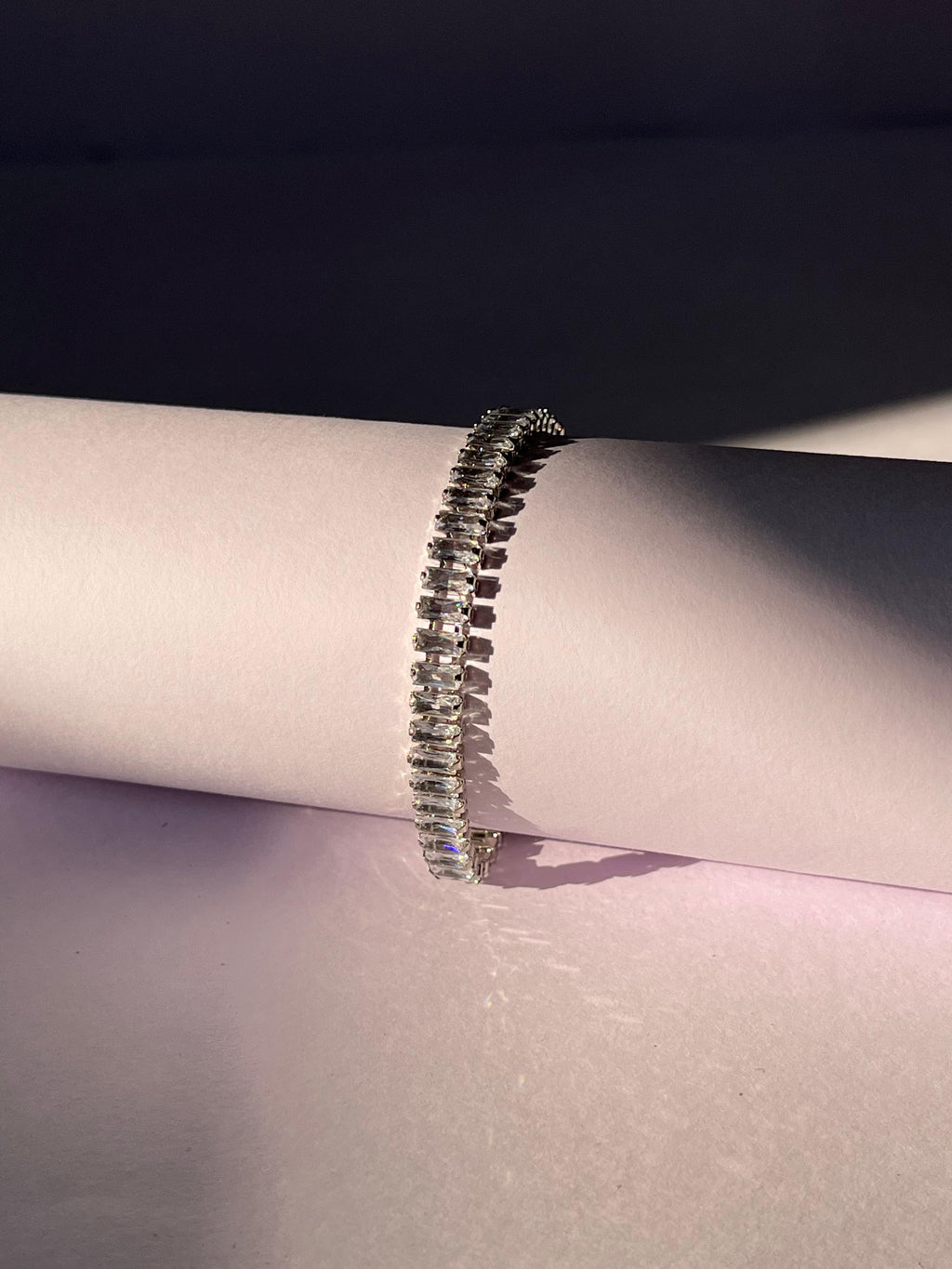 Silver crystal bracelet