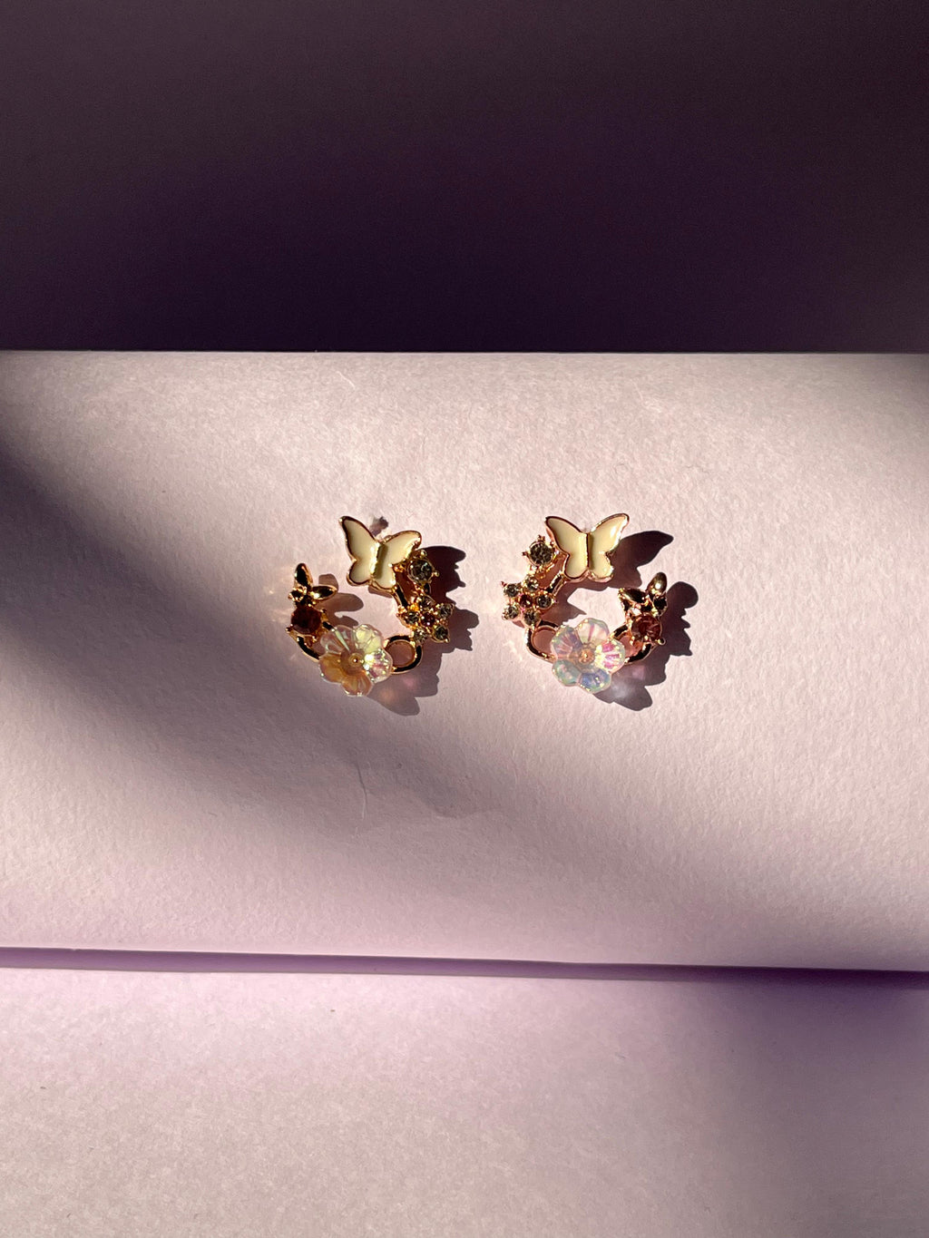 Blush Floral Spark Earrings