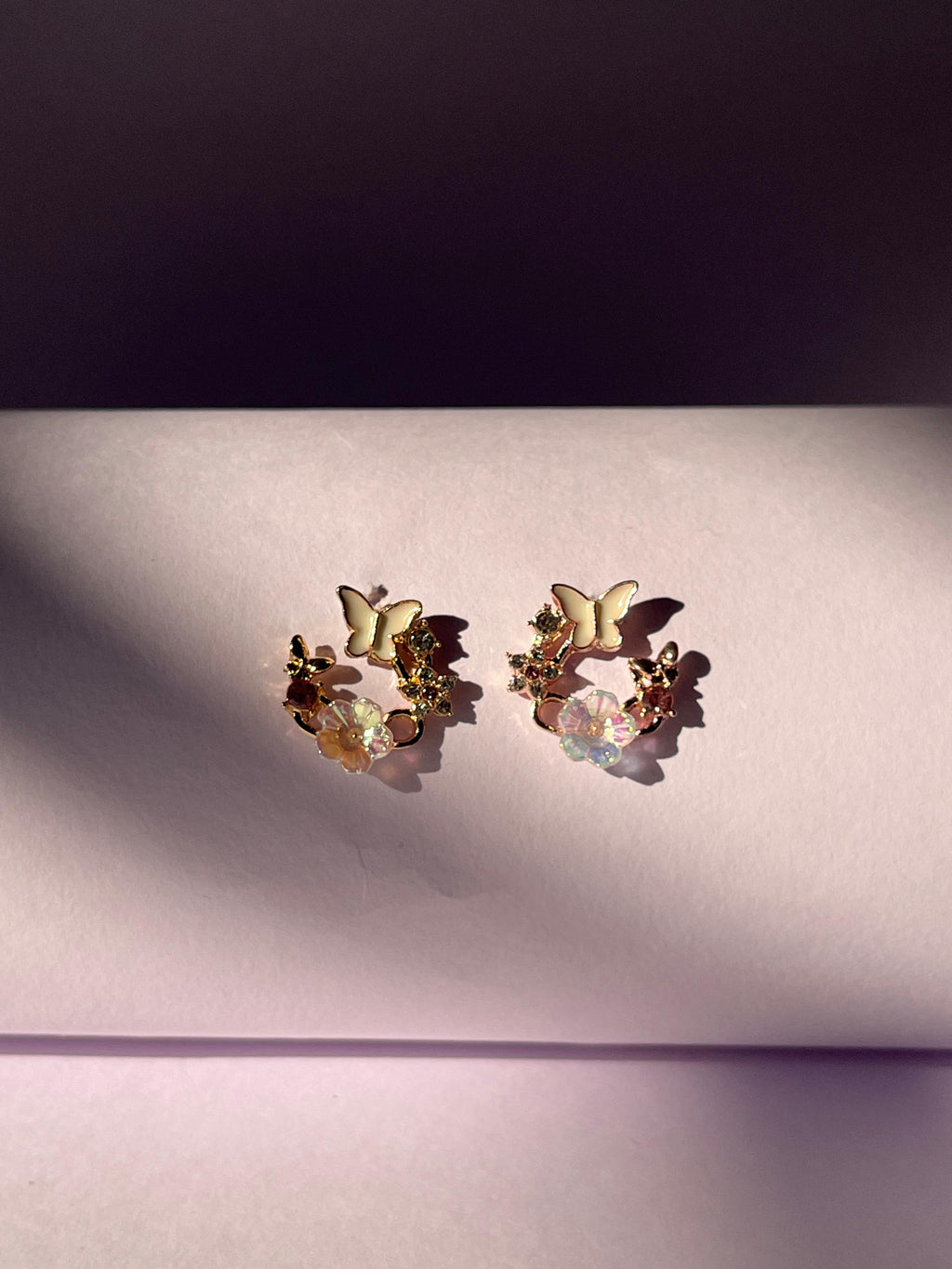 Blush Floral Spark Earrings
