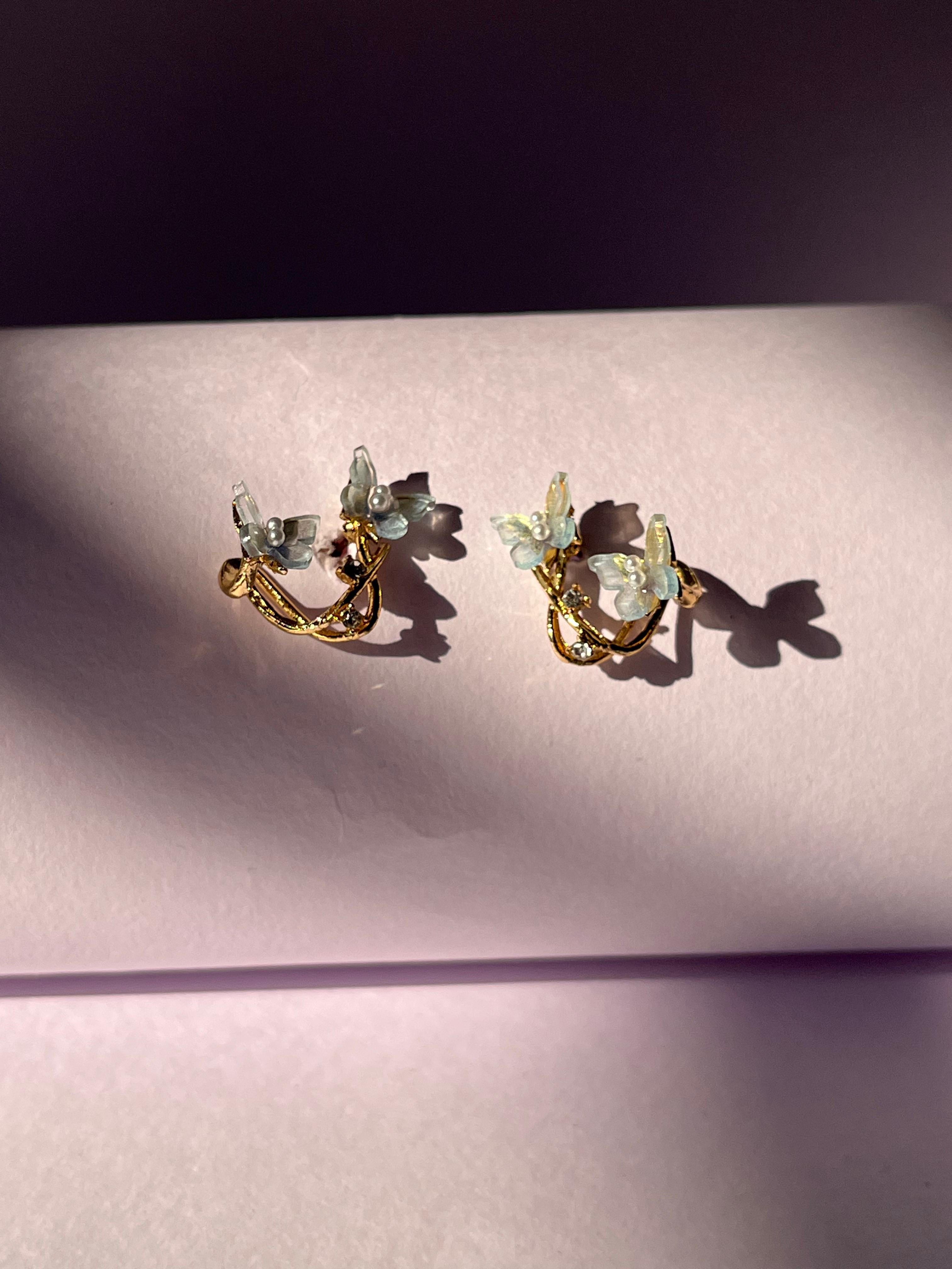 Sky Flutter Butterfly Earrings