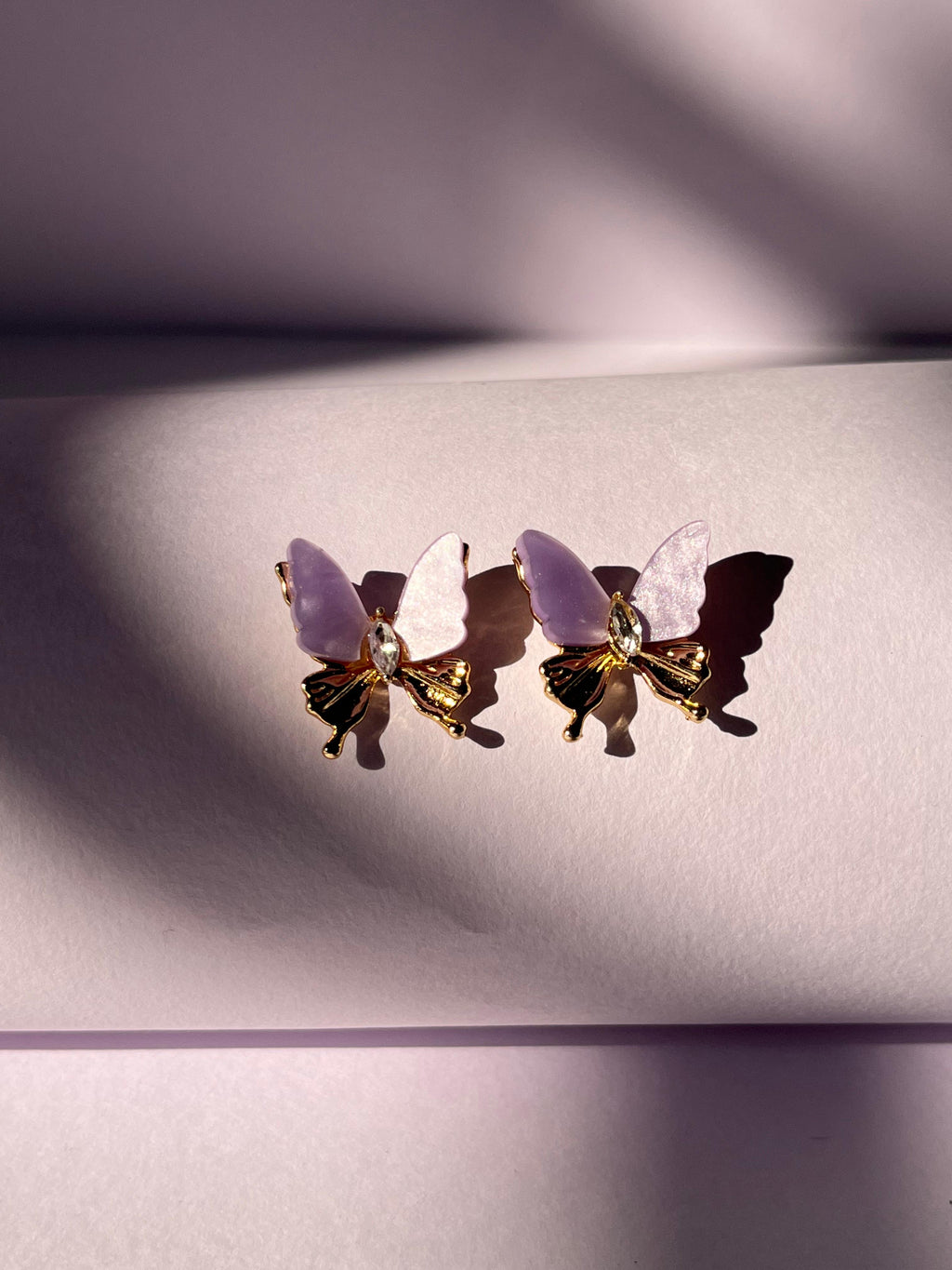 Lavender Dream Butterfly Earrings