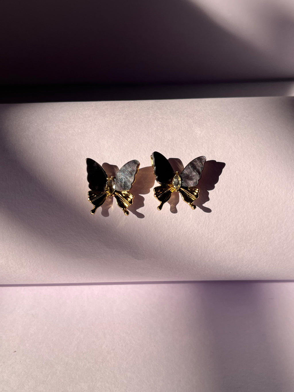 Midnight Glow Butterfly Earrings