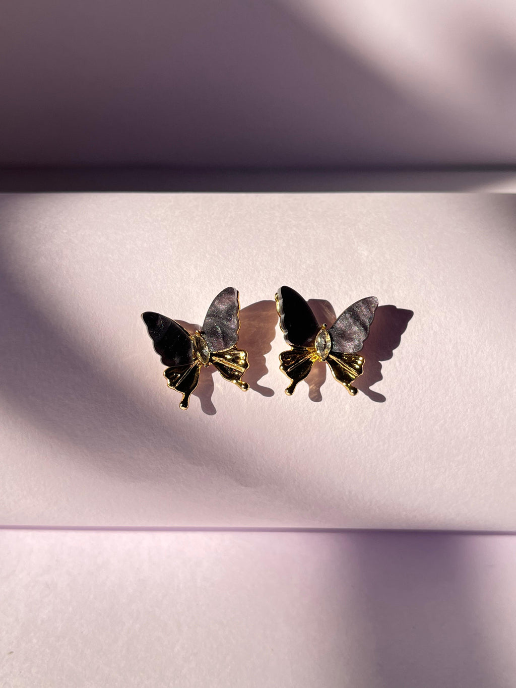 Midnight Glow Butterfly Earrings